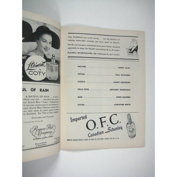 A Hateful Rain Playbill 1956 Shelley Winters Ben Gazzara Franciosa Silvera - Picture 3 of 4